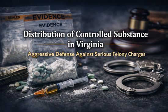 Distribution of a controlled substance in Virginia